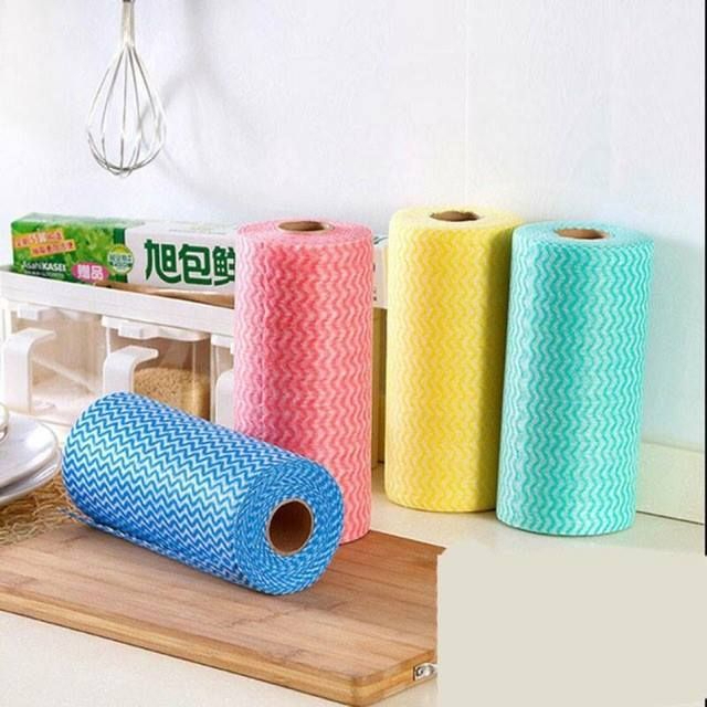 Cuộn Khăn Lau Bếp Thấm Nước Thấm Dầu Mỡ - Có Thể Giặt Được - Hàng Loại 1