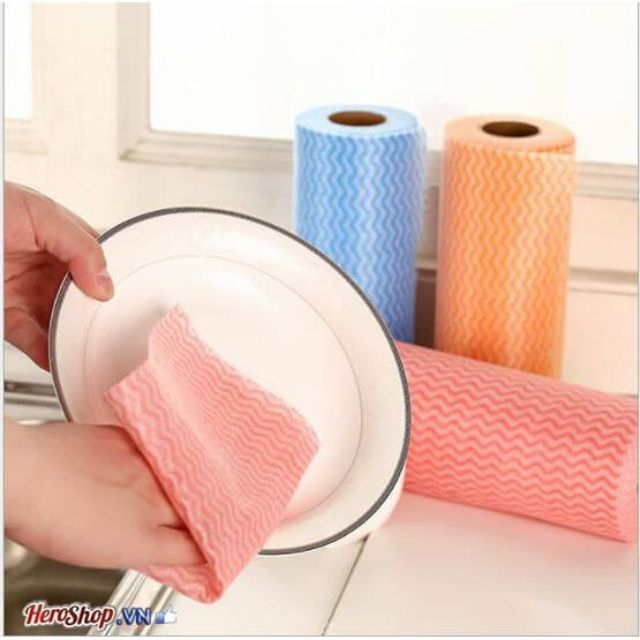 Cuộn Khăn Lau Bếp Thấm Nước Thấm Dầu Mỡ - Có Thể Giặt Được - Hàng Loại 1