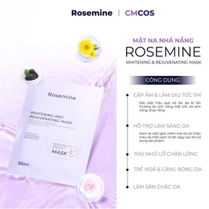 Combo 5-10 miếng Mặt nạ ROSEMINE WHITENING AND REJUVENATING MASK (25ml/miếng) - hạn 2028 Hàn Quốc IS116