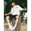Áo Thun Cổ Tròn Cr Hearts Unisex Nam Nữ Chất Vải Cotton Dày Dặn