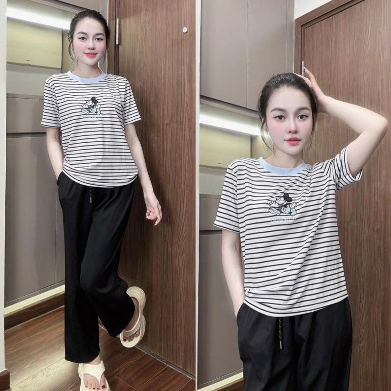 2026. [MIC VÀNG/XANH - QUẦN BAGGY1] Sét áo thun cotton+ quần baggy thô kaki mềm, mát. Đủ size SMLXL 40kg- 70kg
