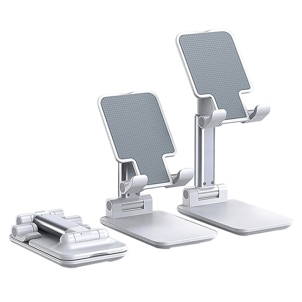 Giá Đỡ Điện Thoại Và Máy Tính Bảng Hợp Kim Nhôm Xoay 360 Độ Gấp Gọn, Chỉnh Độ Cao,  Góc Xem