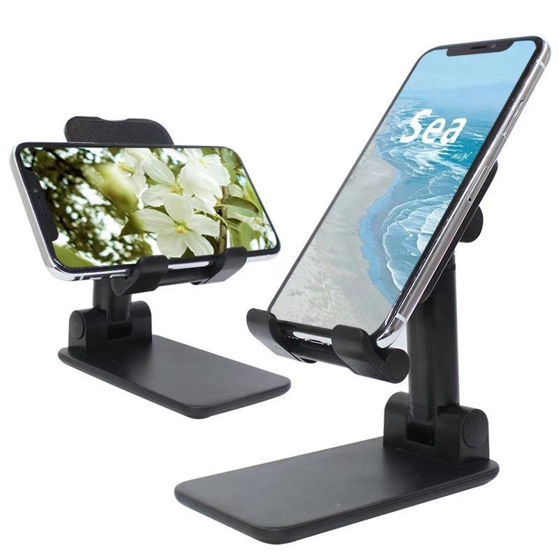 Giá Đỡ Điện Thoại Và Máy Tính Bảng Hợp Kim Nhôm Xoay 360 Độ Gấp Gọn, Chỉnh Độ Cao,  Góc Xem