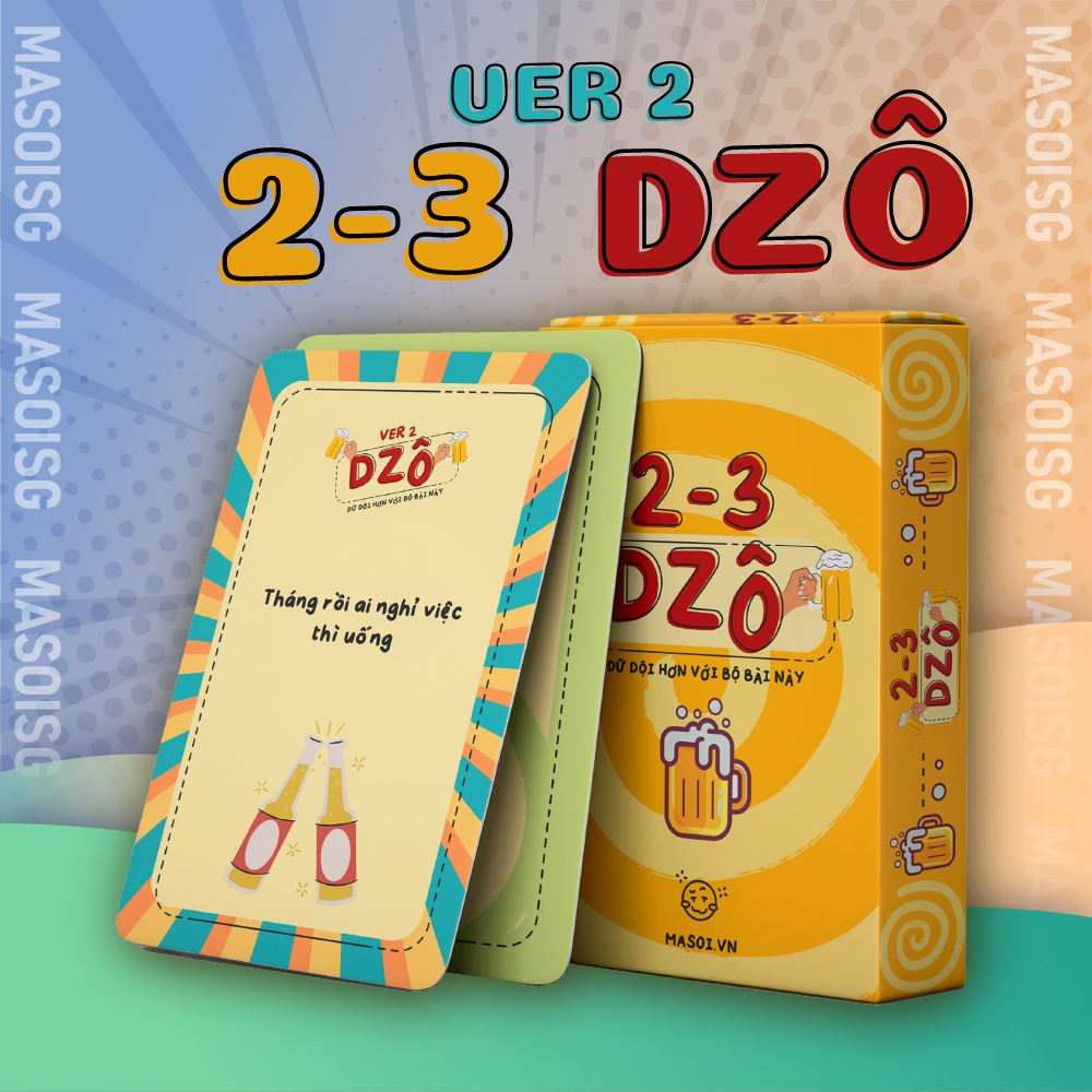 Bộ Bài Drinking 2-3 Dzô 35 Lá Giấy Cứng Party Game Nhậu Vui Nhộn Tụ Họp Bạn Bè