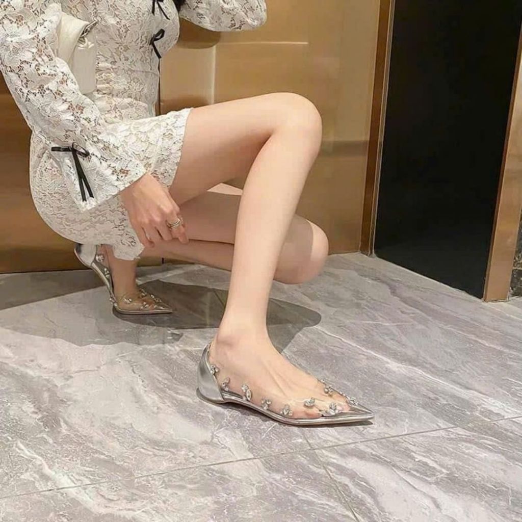 Giày Pha Lê Đính Đá Nữ, Giày Nữ Đính Đá Phong Cách Sang Chảnh Cho Nàng Full Box N06 || AnshoesDynasty
