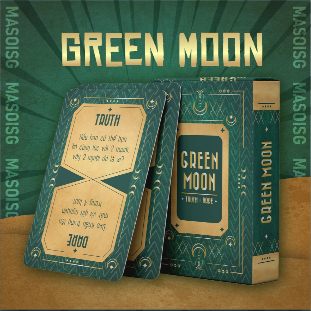 Bộ Bài Truth Or Dare Green Moon Phong Cách Tarot Giấy Cứng Drinking Game MaSoi SG