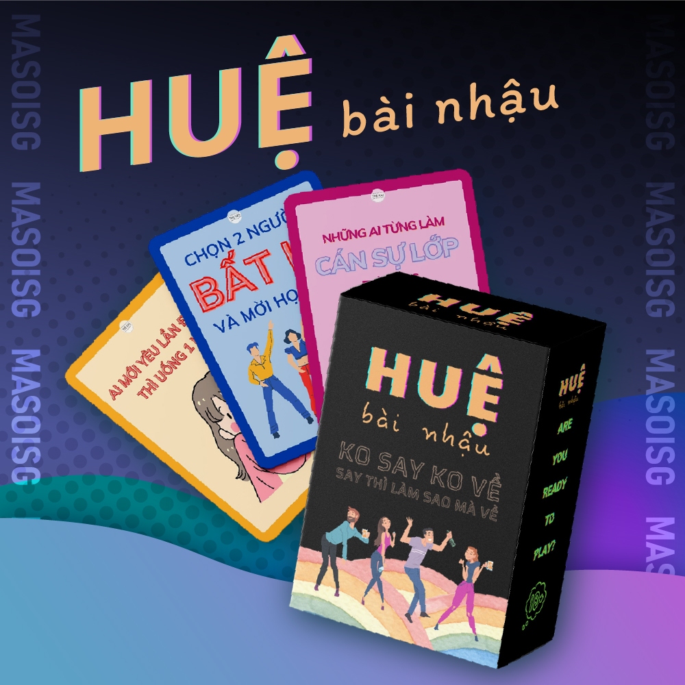 Bộ Bài Huệ Drinking Game Việt Hóa Loại Dày Giấy Cứng Chơi Nhậu Gắn Kết Bạn Bè MaSoi SG