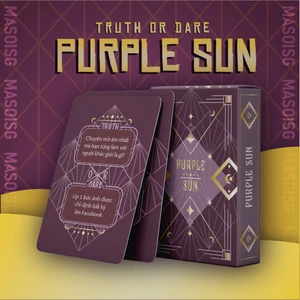 10 bộ bài TRUTH OR DARE PURPLE SUN 50 lá thật hay thách, boardgame thú vị với bạn màu tím siêu đẹp