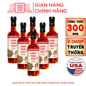 Thùng 6 Chai Nước mắm nhỉ nhãn đỏ 30N Làng Chài Xưa 500ml gu ông bà xưa