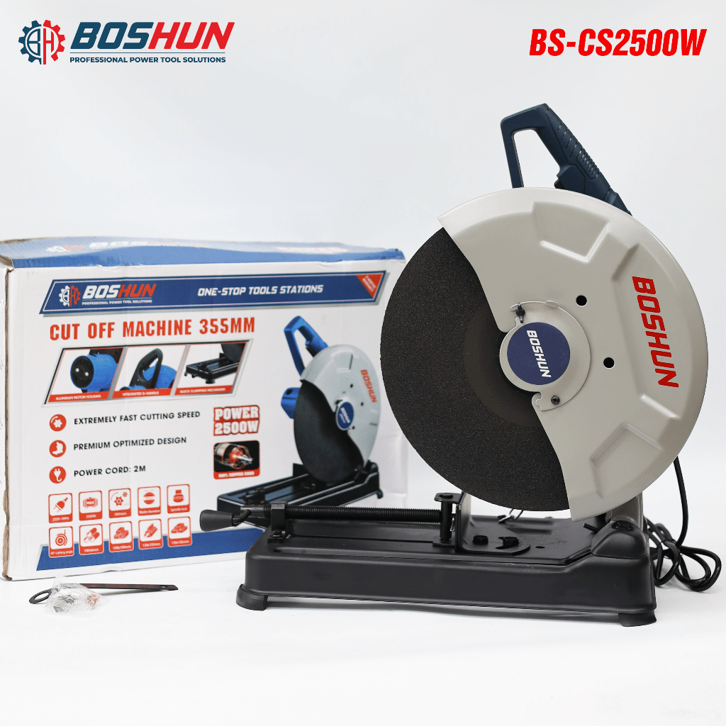 Máy cắt sắt bàn BS-CS2500W BOSHUN - Công Suất 2500W, Đường Kính Đĩa Cắt 355mm chính hãng