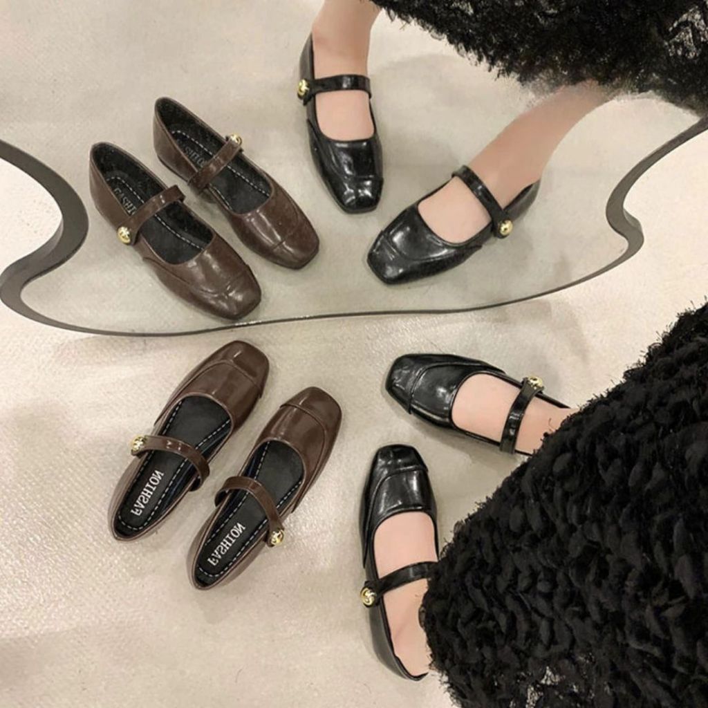 Giày Búp Bê Quai Đính Ngọc, Giày Nữ Đế Mềm Êm Phù Hợp Cho Các Nàng Dạo Phố N08 || AnshoesDynasty