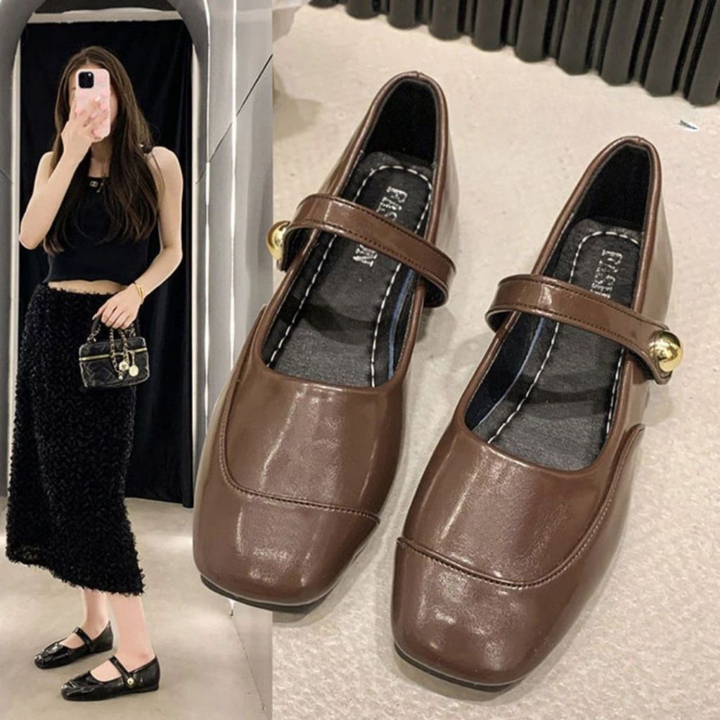 Giày Búp Bê Quai Đính Ngọc, Giày Nữ Đế Mềm Êm Phù Hợp Cho Các Nàng Dạo Phố N08 || AnshoesDynasty