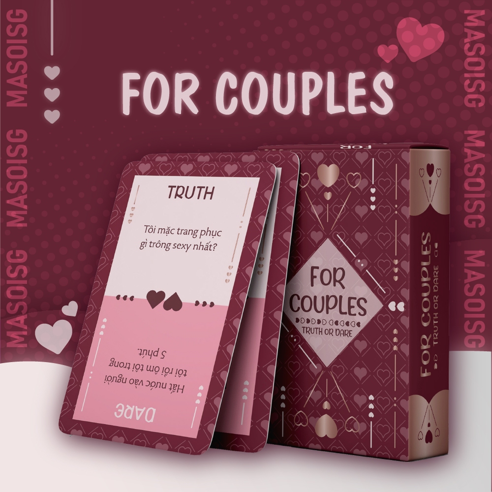 Bộ Bài Cặp Đôi Truth Or Dare For Couples 50 Lá Giấy Cứng Tăng Gắn Kết Tình Cảm MaSoi SG