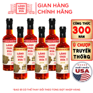 Thùng 6 chai (3 ĐỎ đậm đà - 3 VÀNG sánh đặc) Nước mắm nhỉ truyền thống Làng Chài Xưa