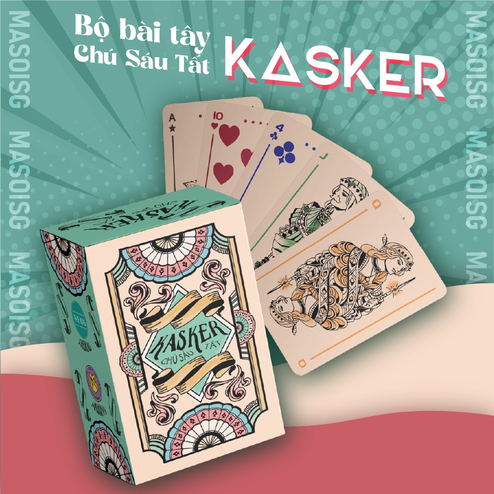 Bộ Bài Tây 6 Chất Kasker Chú Sáu Tất Giấy Cứng Chơi 6 Người Giải Trí MaSoi SG