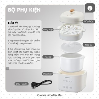 (Bản Nâng Cấp) Nồi nấu chậm đa năng SAMONO SW-SC10 dung tích 1L phiên bản tiếng Việt - Hàng chính hãng BH 1 năm