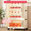 Tủ Nhựa Gấp Gọn Kính Trong Hiện Đại, Tủ Nhựa Đựng Đồ Đa Năng Có Bánh Xe Di Chuyển Tiện Lợi - HC12