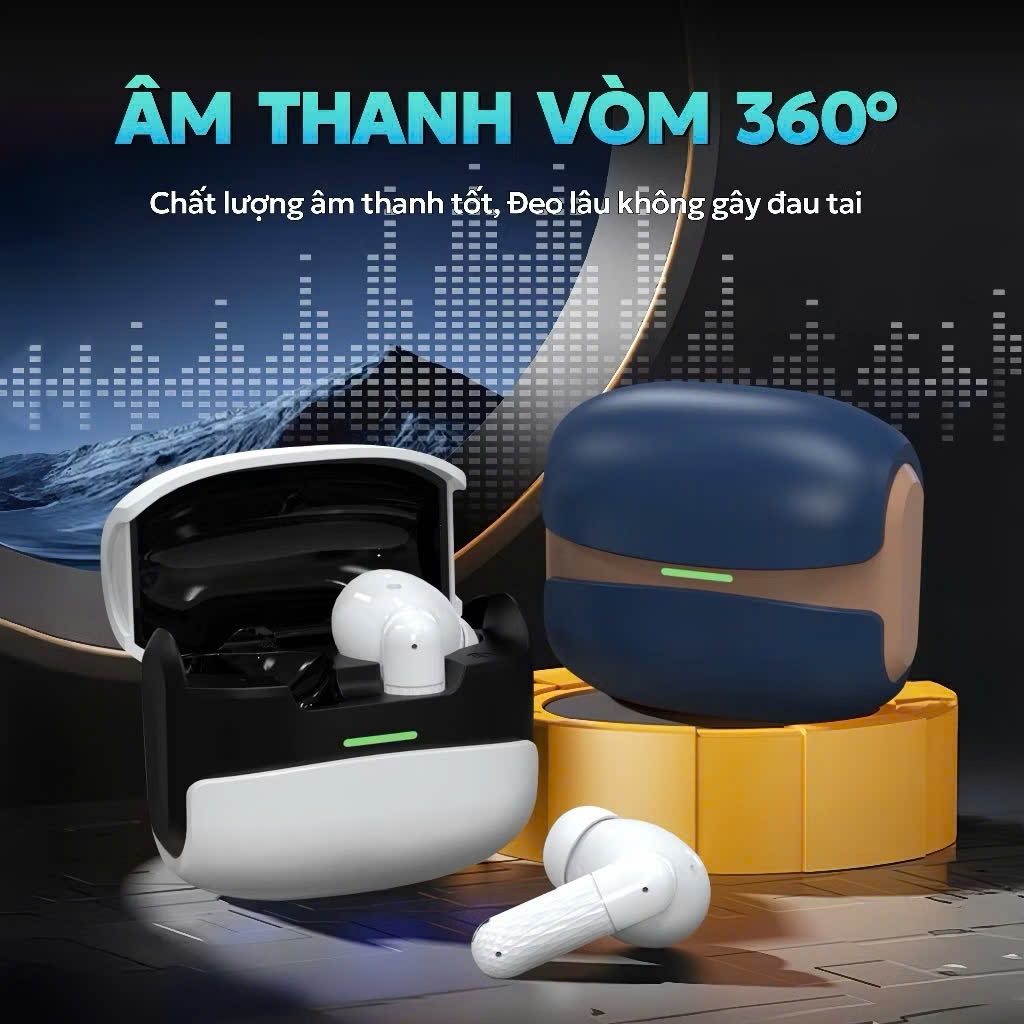 Tai Nghe Bluetooth 5.3 HiFi Không Dây Mini X6 ENC / F9 / M10 / M100 PRO Chống Nước Giảm Tiếng Ồn IPX5 , Tặng Kèm Quà.