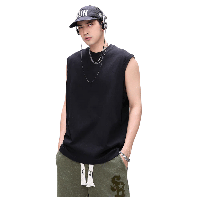 40-105kg Áo Sát Nách/Ba Lỗ Tanktop Thời Trang Sói Bigsize Unisex Thun Cổ Tròn Form Rộng - MÃ 11