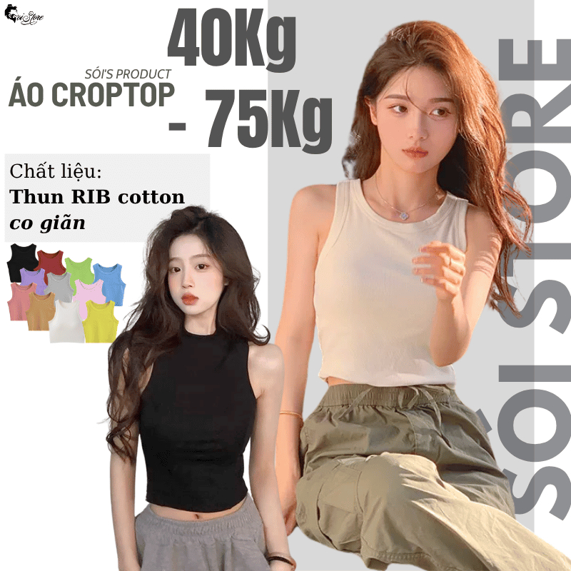 BIGSIZE Áo CROPTOP, Áo Ba Lỗ Nữ Thời Trang Hè Năng Động,Thoáng Mát - MÃ 33