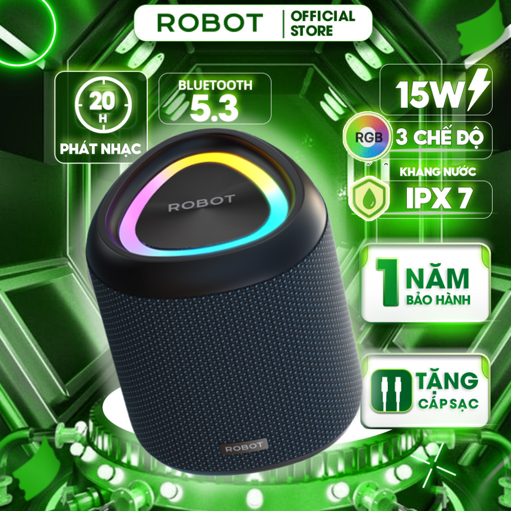 Loa Bluetooth ROBOT RB120S 15W Kháng Nước IPX7 Đèn Led RGB - Hỗ Trợ Kết ...