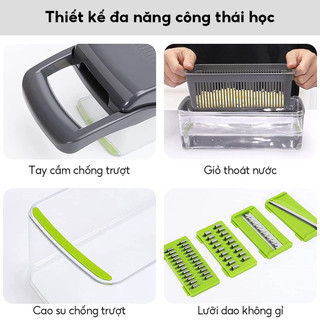 Máy cắt rau củ gia đình Khoai tây băm nhỏ Máy cắt lát nhà bếp Máy thái lát củ cải