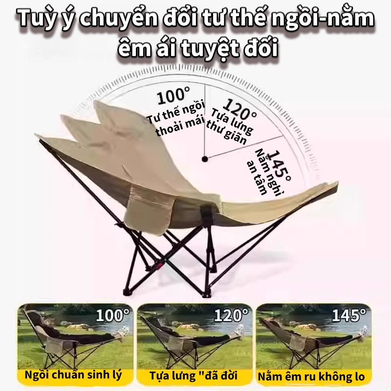 Ghế nằm Gấp gọn 4 nấc điều chỉnh ghế nằm ngủ trưa thoải mái Ghế Tựa Cắm Trại Xài ngon camping/picnic | BigBuy360 - bigbuy360.vn