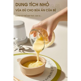 Máy Xay Ăn Dặm Mini Cho Bé 0.3L Bear CH-5H02D24, Công Suất 200W, 8 Lưỡi Inox, Xay đá bi, BH 18 Tháng