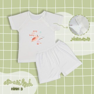 BST cộc tay cài lệch nhà Me & Con+ cho bé vải cotton mềm mịn, thoáng mát từ 6 tháng đến 5 tuổi