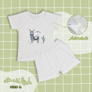 BST cộc tay cài lệch nhà Me & Con+ cho bé vải cotton mềm mịn, thoáng mát từ 6 tháng đến 5 tuổi