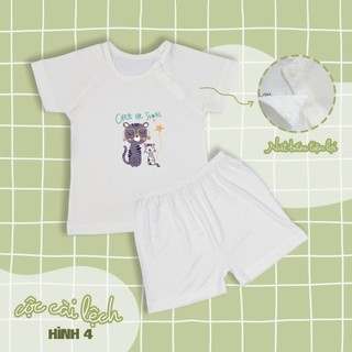 BST cộc tay cài lệch nhà Me & Con+ cho bé vải cotton mềm mịn, thoáng mát từ 6 tháng đến 5 tuổi