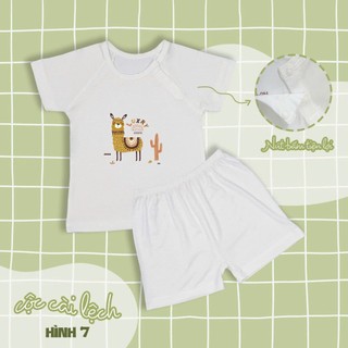 BST cộc tay cài lệch nhà Me & Con+ cho bé vải cotton mềm mịn, thoáng mát từ 6 tháng đến 5 tuổi