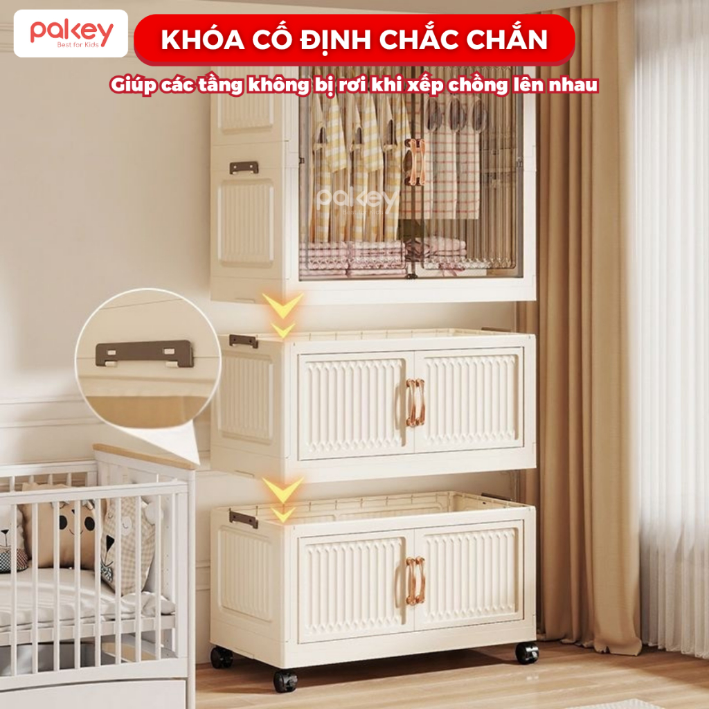[RỘNG 80CM] Tủ Nhựa Có Ngăn Treo Cỡ Lớn Đa Năng, Tủ Nhựa Cho Bé Kính Trong Nhựa Nguyên Sinh An Toàn Thân Thiện - HC13