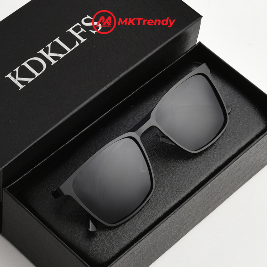 Kính mát thời trang nam nữ MKTRENDY kính râm gọng vuông đi đường chống bụi chống tia UV giảm chói phong cách M3