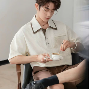 Áo Polo nam CHILLTONE Thu Đông vải cotton 3D Vân Nổi, Thanh Lịch, Sang Trọng - SHINGHAI