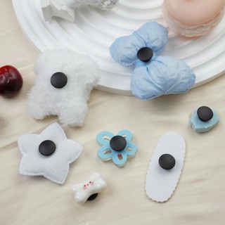 Set 7 Sticker, Charm 3D chủ đề Cún xanh/Cún hồng DIY Mita gắn Dép Sục,Cá Sấu JB-351/JB-352