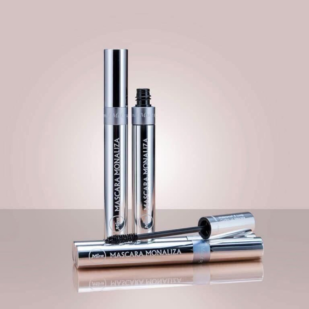 Mascara MIRA Monaliza vỏ bạc chuốt mi cong dài tự nhiên – Chống lem, chống trôi cả ngày, dễ tẩy trang