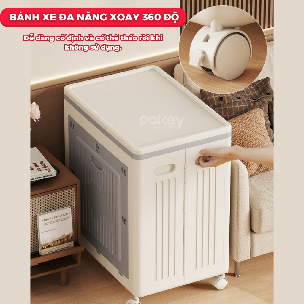 [NEW] Thùng Đựng Đồ Cỡ Lớn 139 Lít, Hộp Nhựa Đựng Đồ Gấp Gọn Đa Năng Có Bánh Xe, Xếp Chồng Lên Nhau