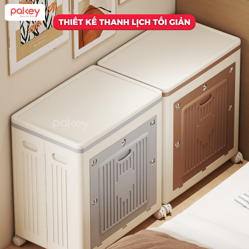 [Hỏa tốc HCM] Hộp Đựng Đồ Gấp Gọn,Thùng Nhựa Lớn Nắp Lật 139L Đựng Quần Áo Có Bánh Xe Di Chuyển Tiện Lợi