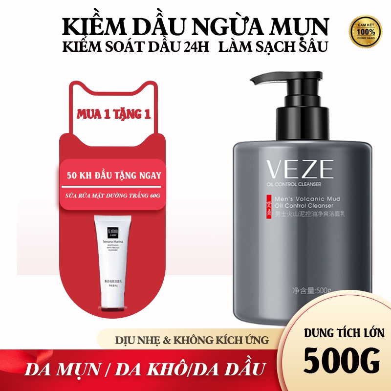 🎁【Mua 1 Tặng 1】Sữa Rửa Mặt Nam Tràm Trà Axit Salicylic 500g -Kiềm dầu Giảm Mụn Làm Sạch Sâu Da Dầu Mụn