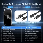 Ổ Cứng SSD Di Động SSK SD 501 Mini NVME | Type C Gen2 Tốc độ truyền USB C (2000Mb/s) Nhanh | Chip Hiệu suất — ảnh 6