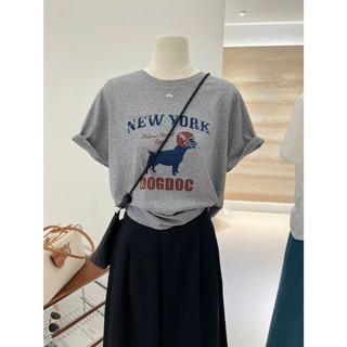 Áo thun nữ ngắn tay in hình Dog , áo thun form rộng basic mặc đi chơi đi học, áo thun nữ cotton,