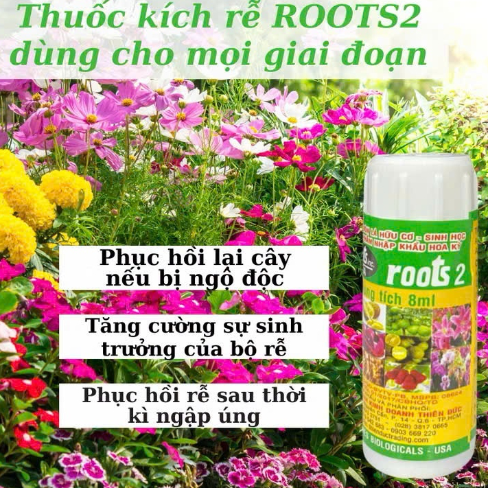 Siêu kích rễ ( Roots 2 - lọ 8ml )dùng cho cây phát triển mọi giai đoạn ...