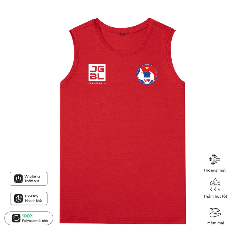 Áo Tanktop CLB Bóng Đá VFF SlimFit Ôm Body Tập Gym Thể Thao Thun Lỗ Kim Ba Lỗ 4 Chiều