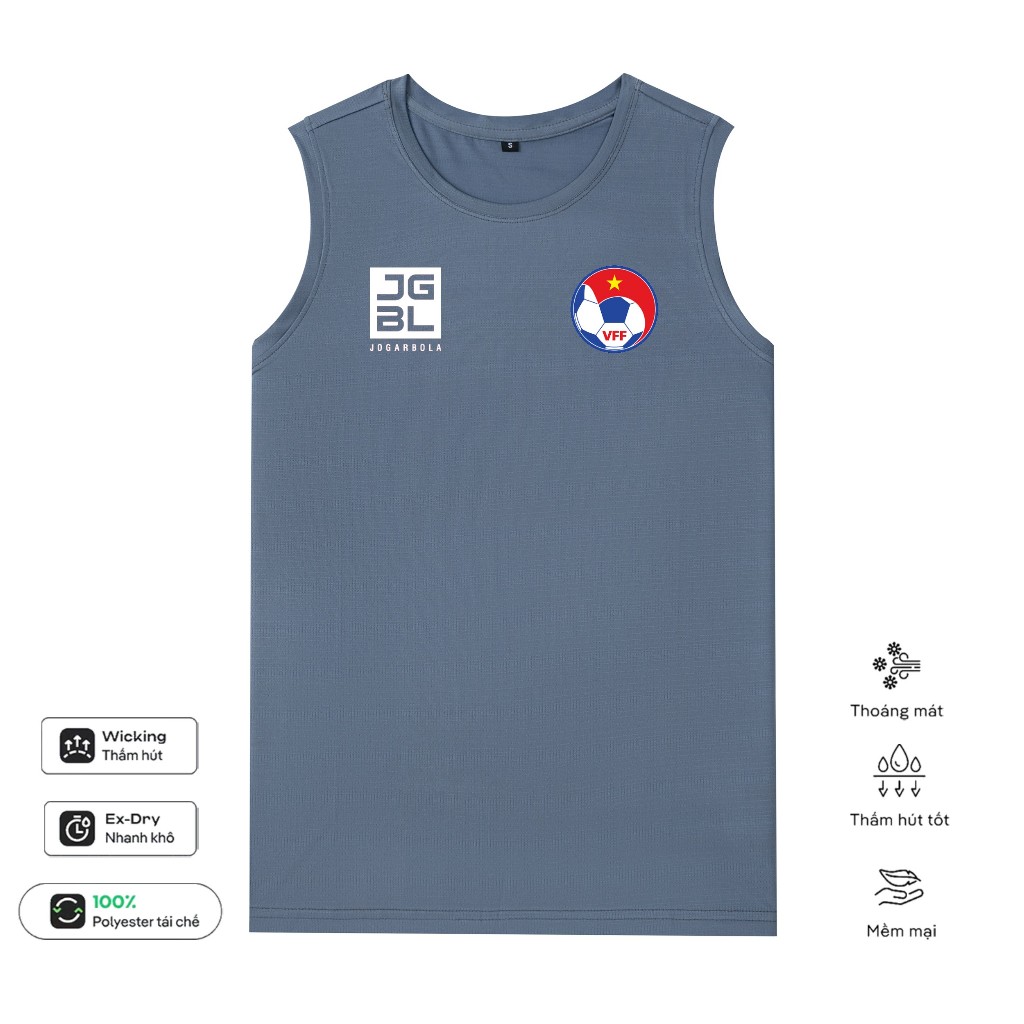 Áo Tanktop CLB Bóng Đá VFF SlimFit Ôm Body Tập Gym Thể Thao Thun Lỗ Kim Ba Lỗ 4 Chiều