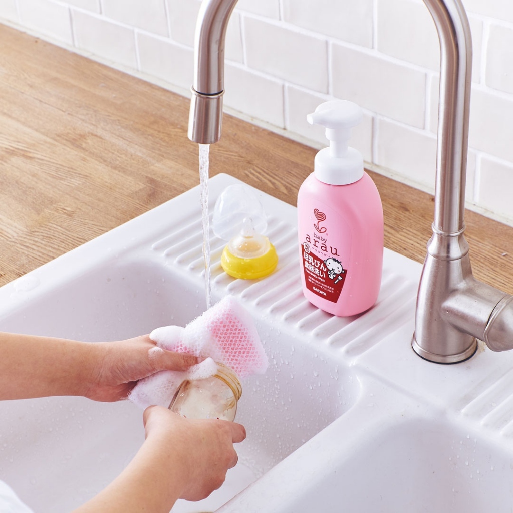 Nước rửa bình sữa Arau Baby nội địa Nhật Bản chai 500ml và túi refill 450ml