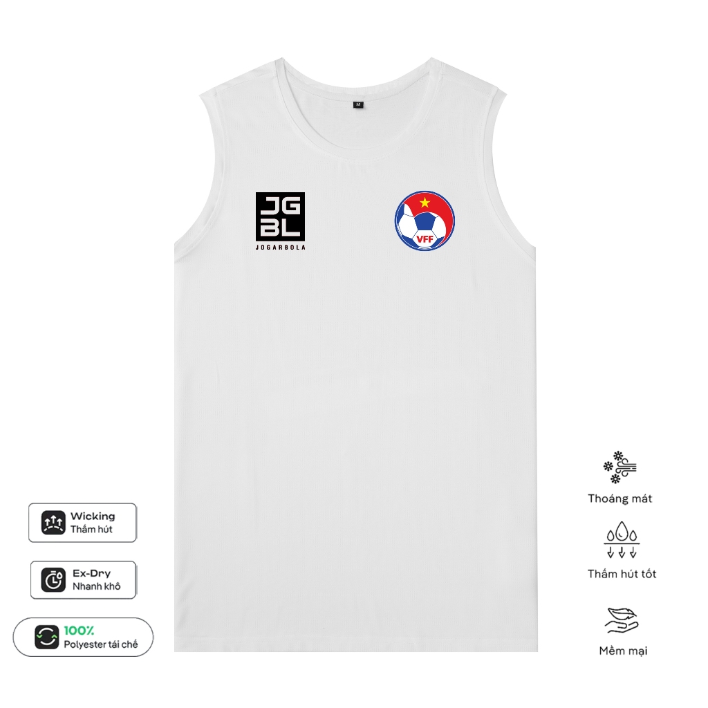 Áo Tanktop CLB Bóng Đá VFF SlimFit Ôm Body Tập Gym Thể Thao Thun Lỗ Kim Ba Lỗ 4 Chiều