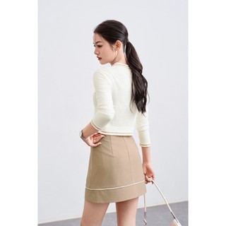 Chân Váy VIEN TRAN Dáng A Kẹp Lé Phối Màu V62R23Q002