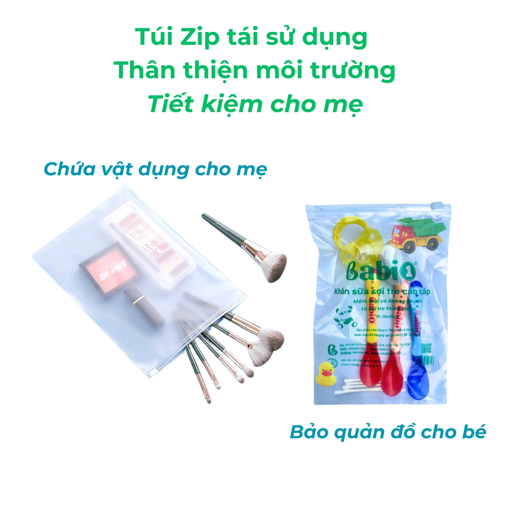 Khăn Sữa Sợi Tre BABIONE Khăn Sữa Cho Bé Sợi Tre Tự Nhiên Túi Zip 5 Cái