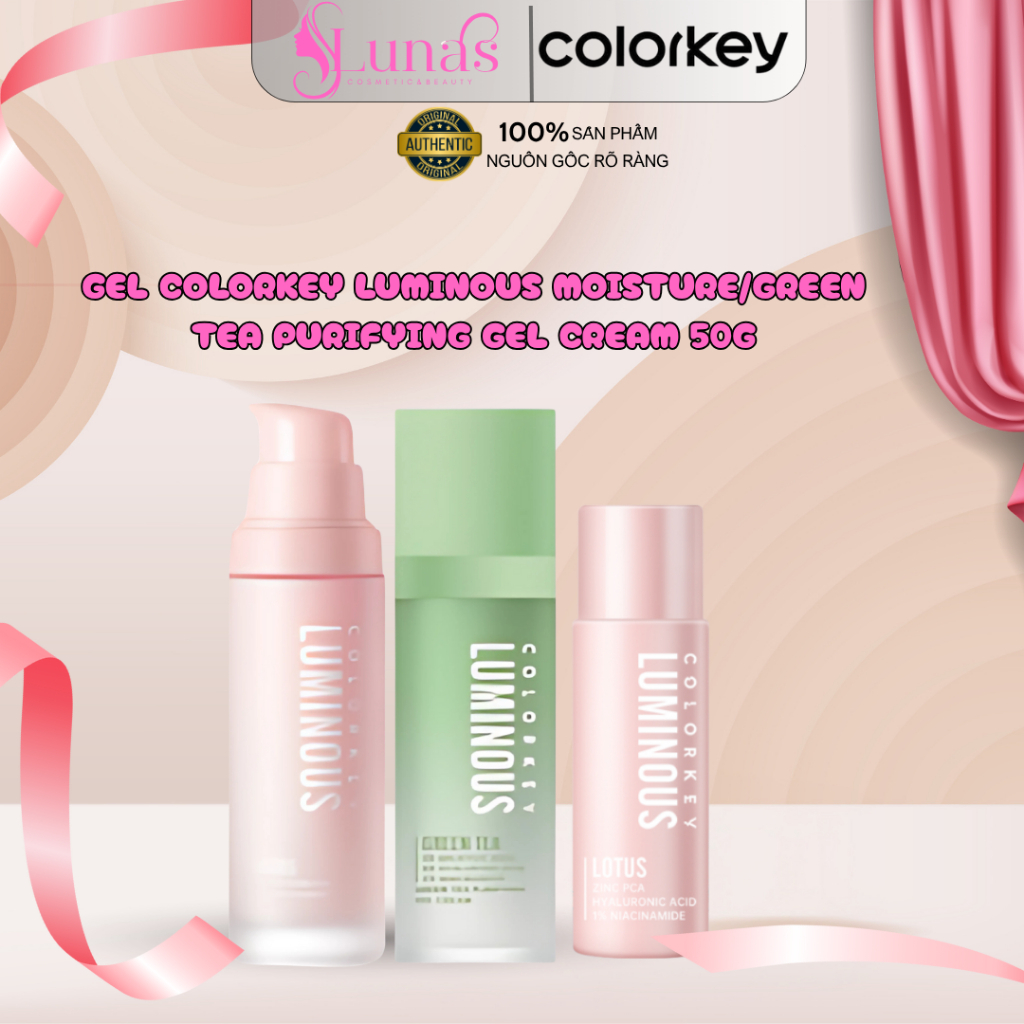 Gel Dưỡng Ẩm Giúp Trắng Sáng Da Colorkey Luminous Moisture/Green Tea ...